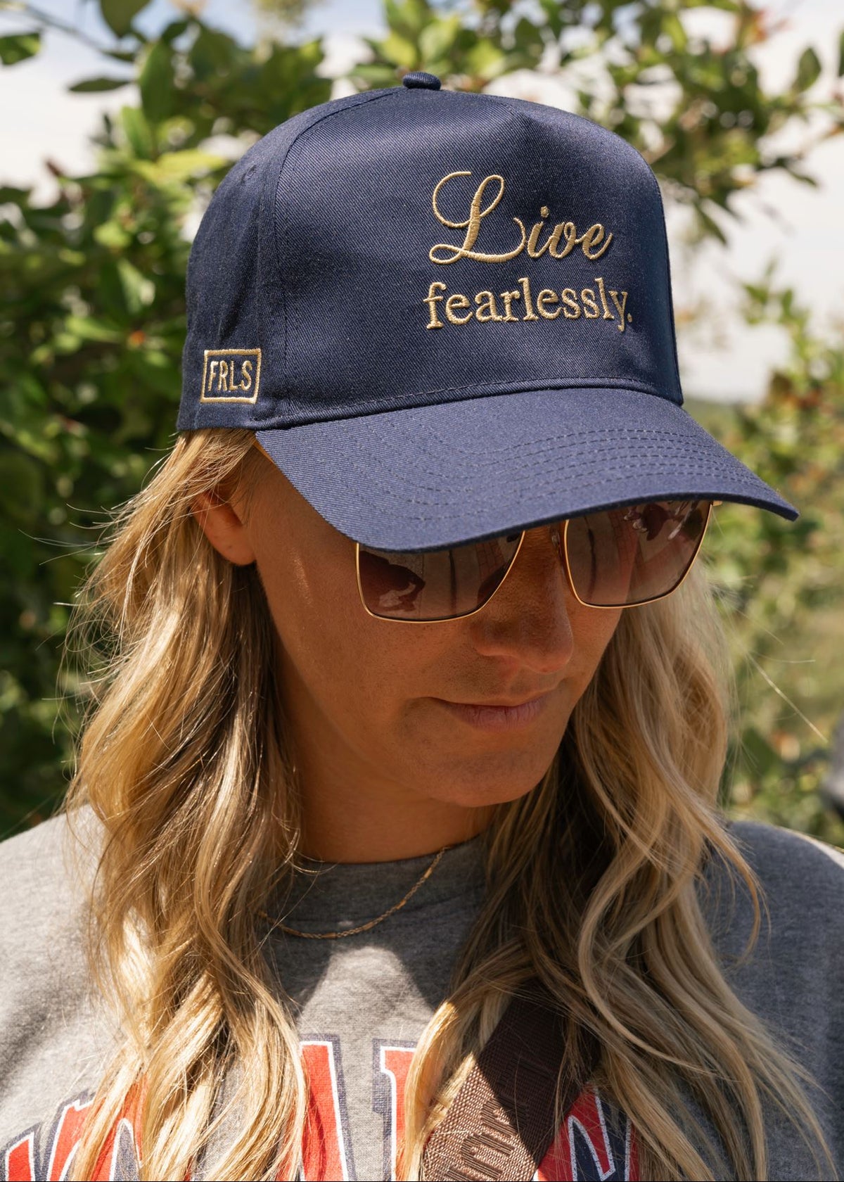 Live Fearlessly Hat - Navy