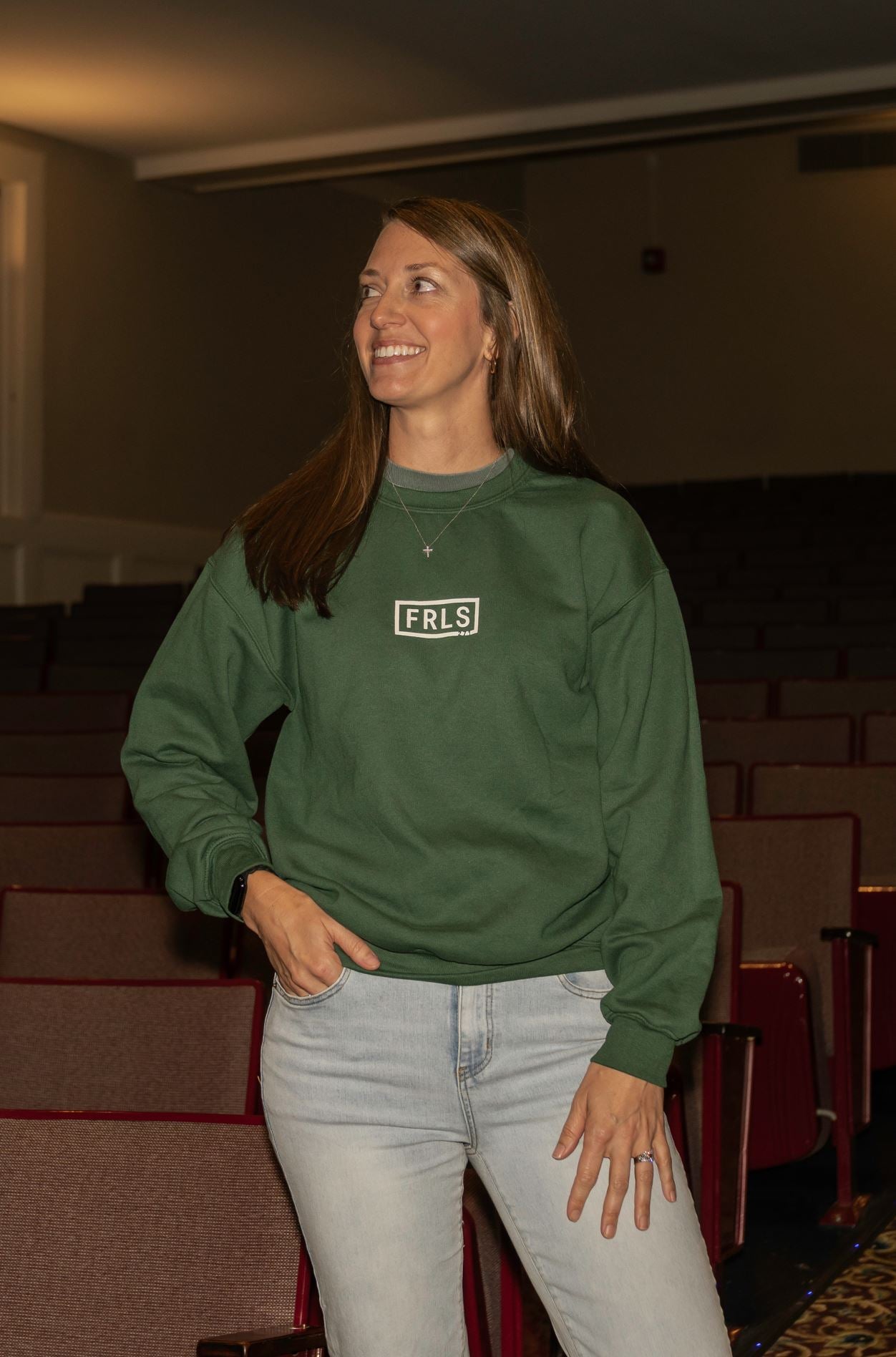 Worship Boldly Crewneck - Forest Green