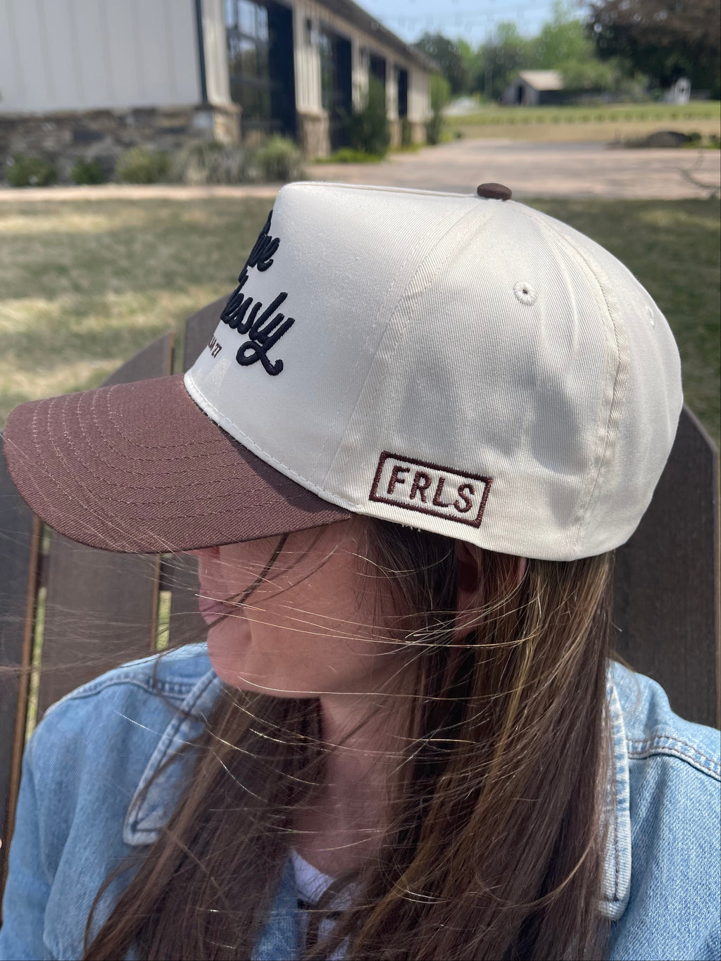 'Live Fearlessly' Cream Hat
