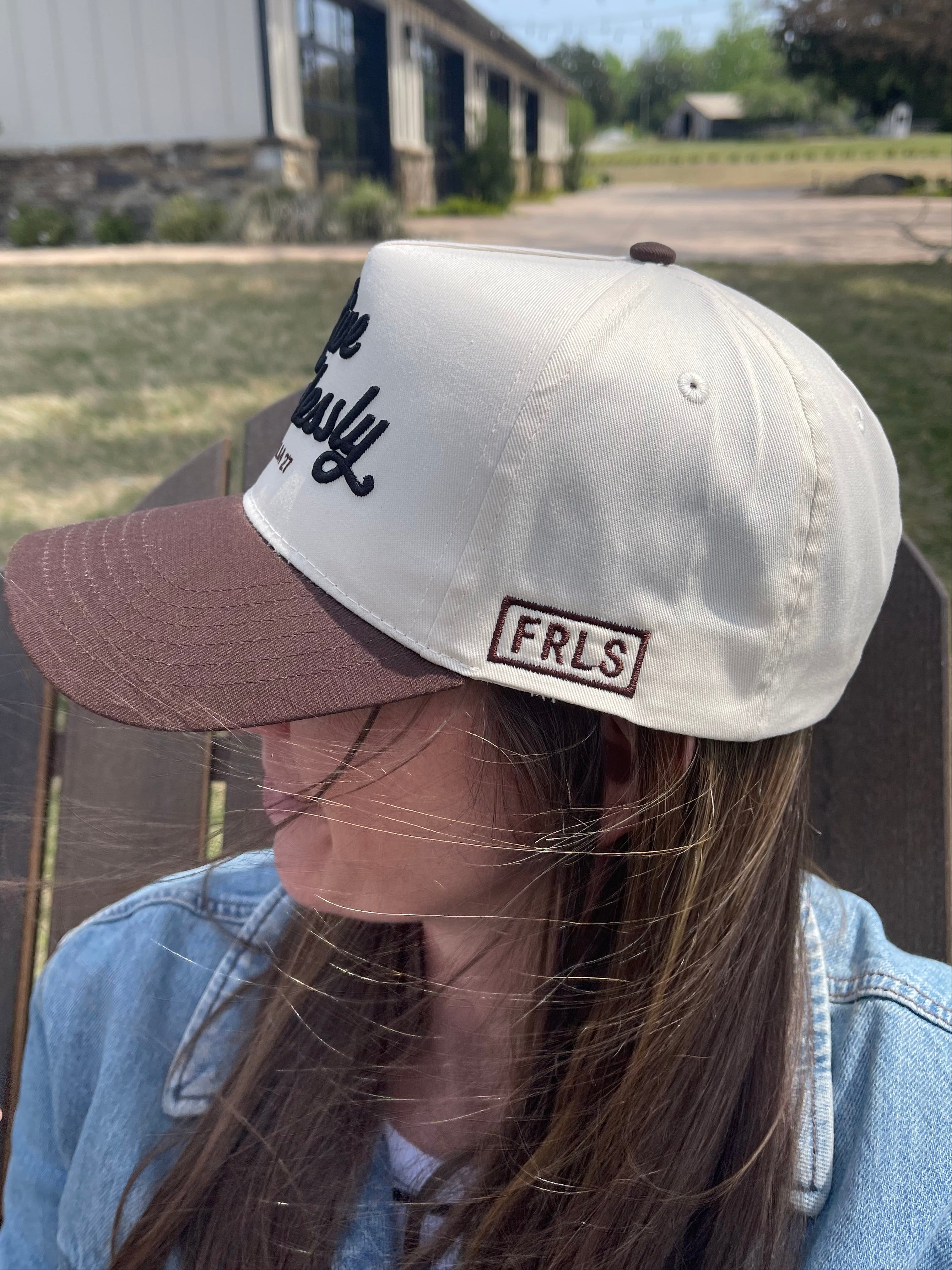 'Live Fearlessly' Cream Hat