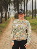 Worship Boldly Puff Print Camo Crew