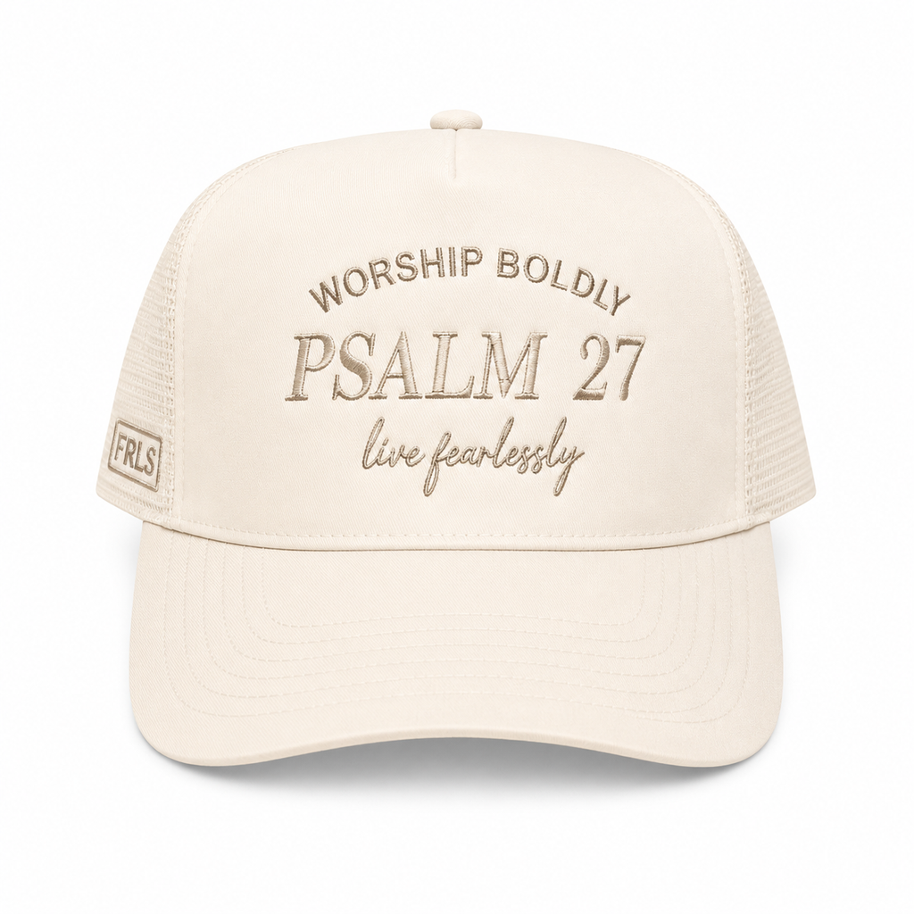 Psalm 27 Hat - Cream
