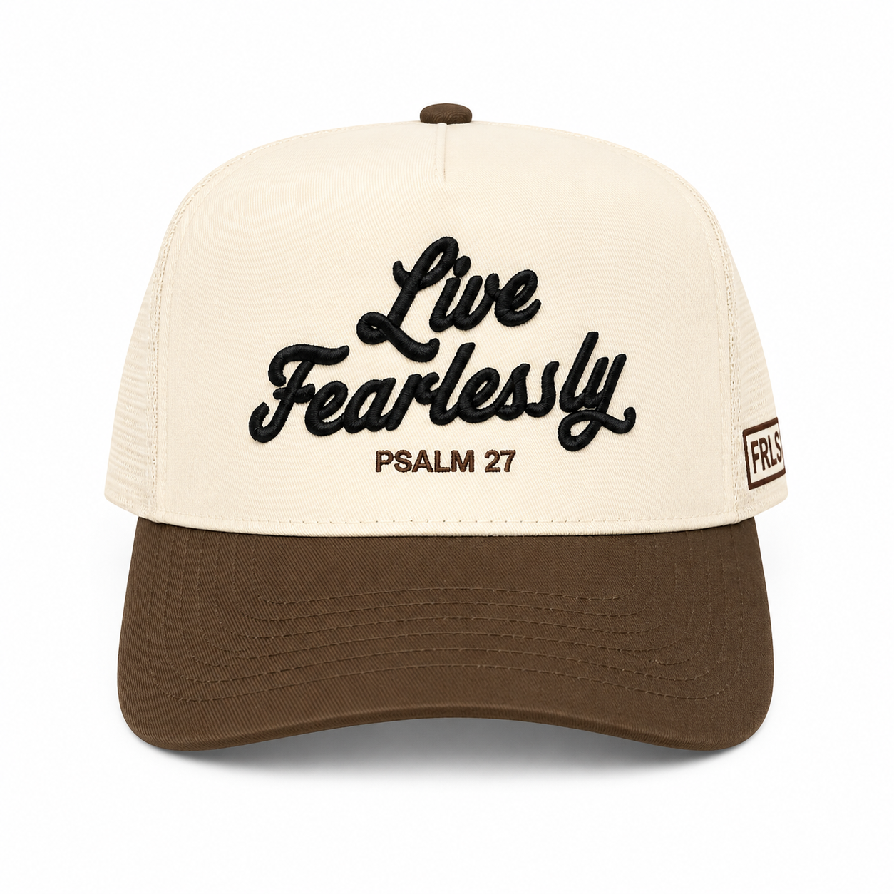 'Live Fearlessly' Cream Hat