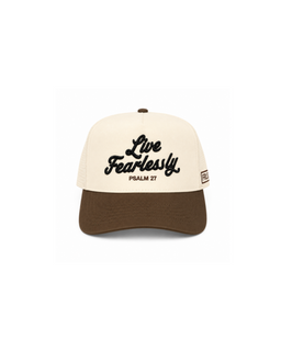 'Live Fearlessly' Cream Hat