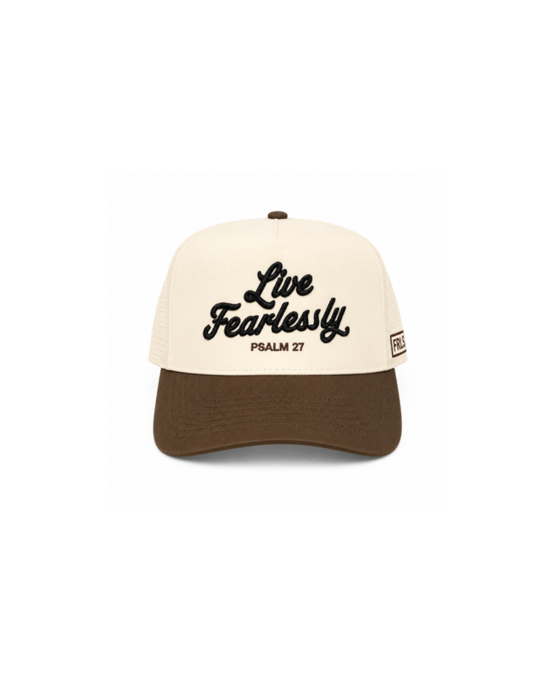 'Live Fearlessly' Cream Hat