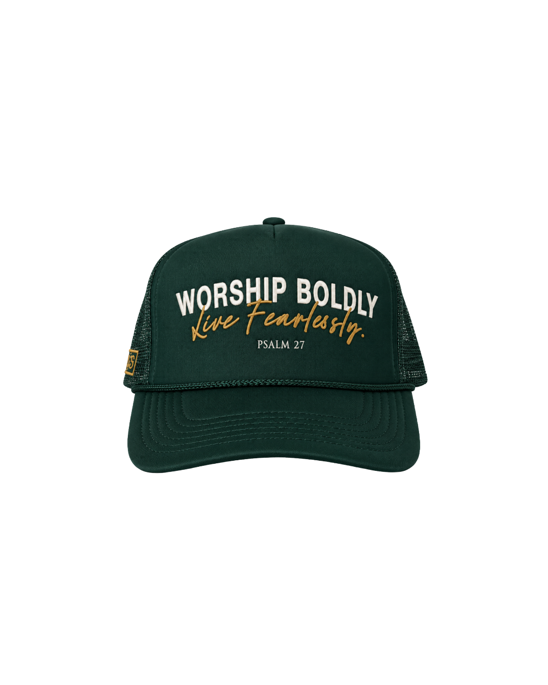 'Worship Boldly. Live Fearlessly.' Green Hat