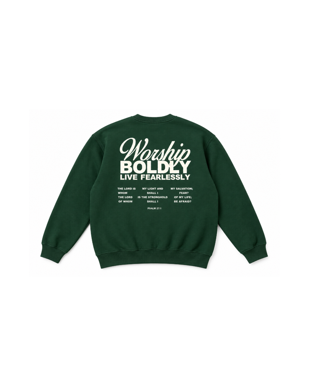 Worship Boldly Crewneck - Forest Green