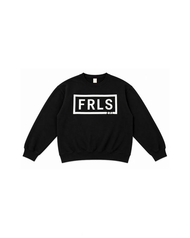 FRLS271 Classic Black Crewneck
