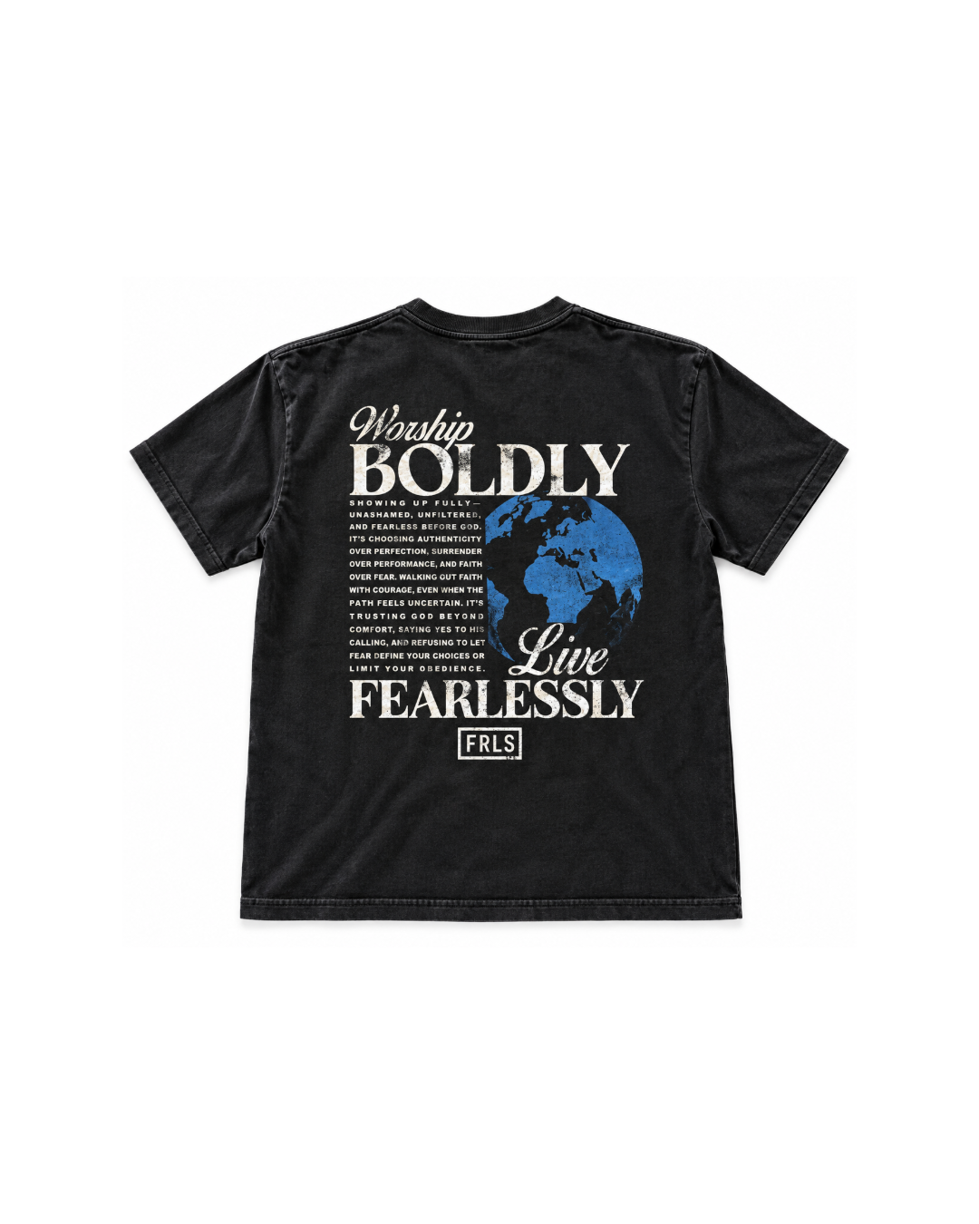 Worship Boldly Live Fearlessly Tee - Black