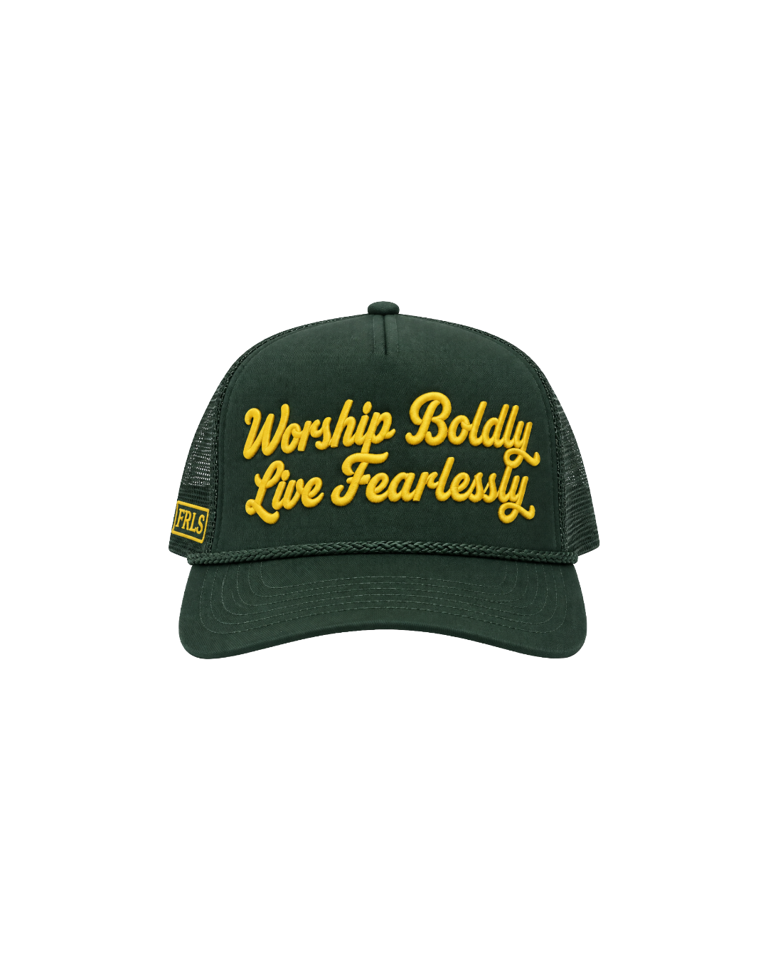 'Worship Boldly Live Fearlessly' Green Hat