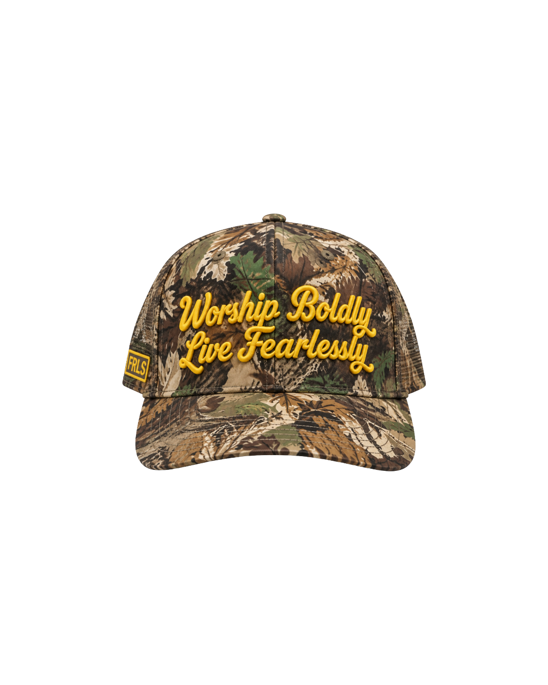 'Worship Boldly Live Fearlessly' Camo Hat