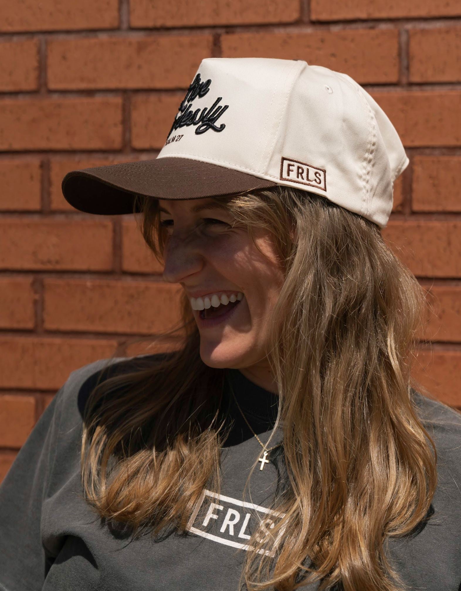 'Live Fearlessly' Cream Hat