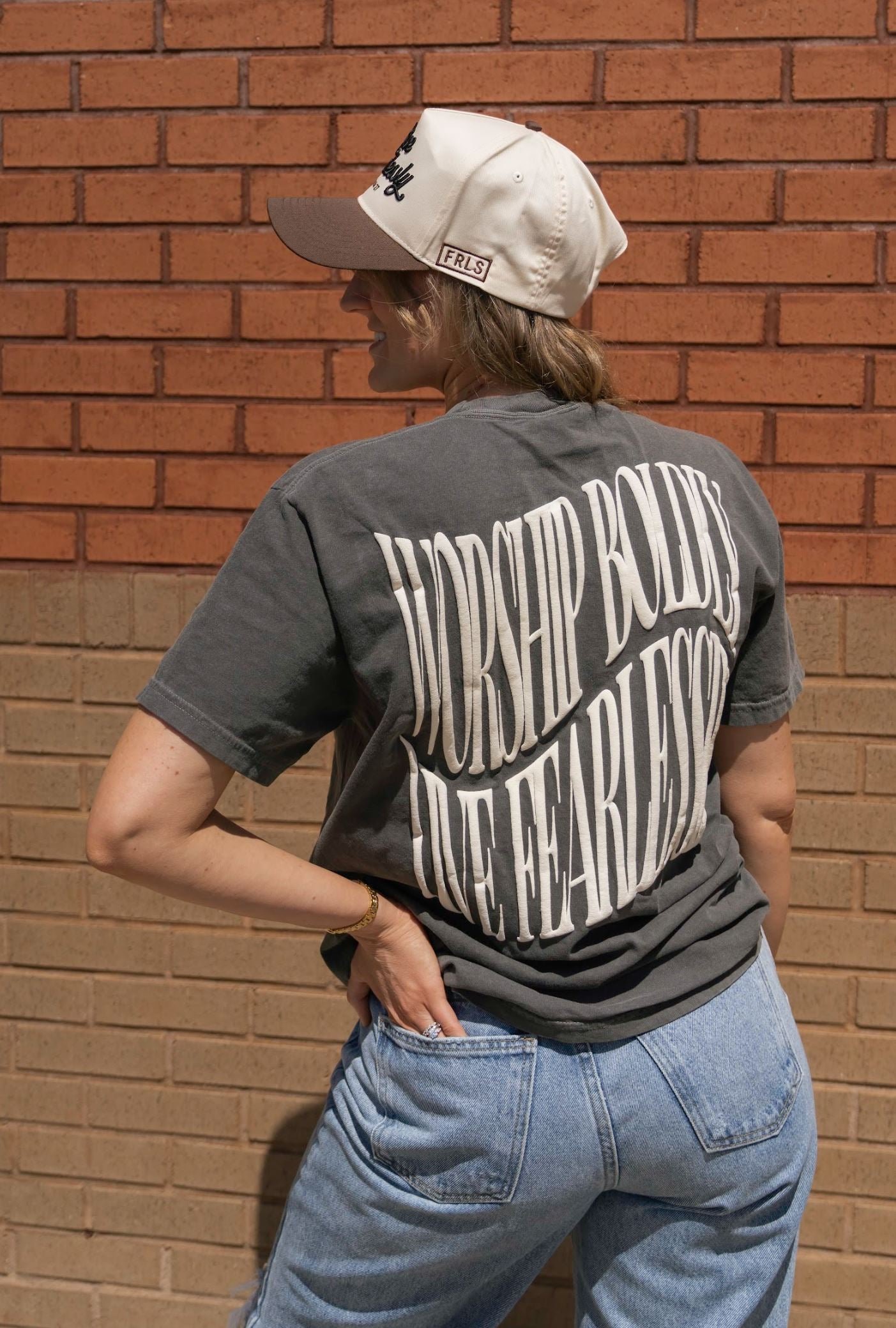 'Worship Boldly Live Fearlessly' Puff Print Tee
