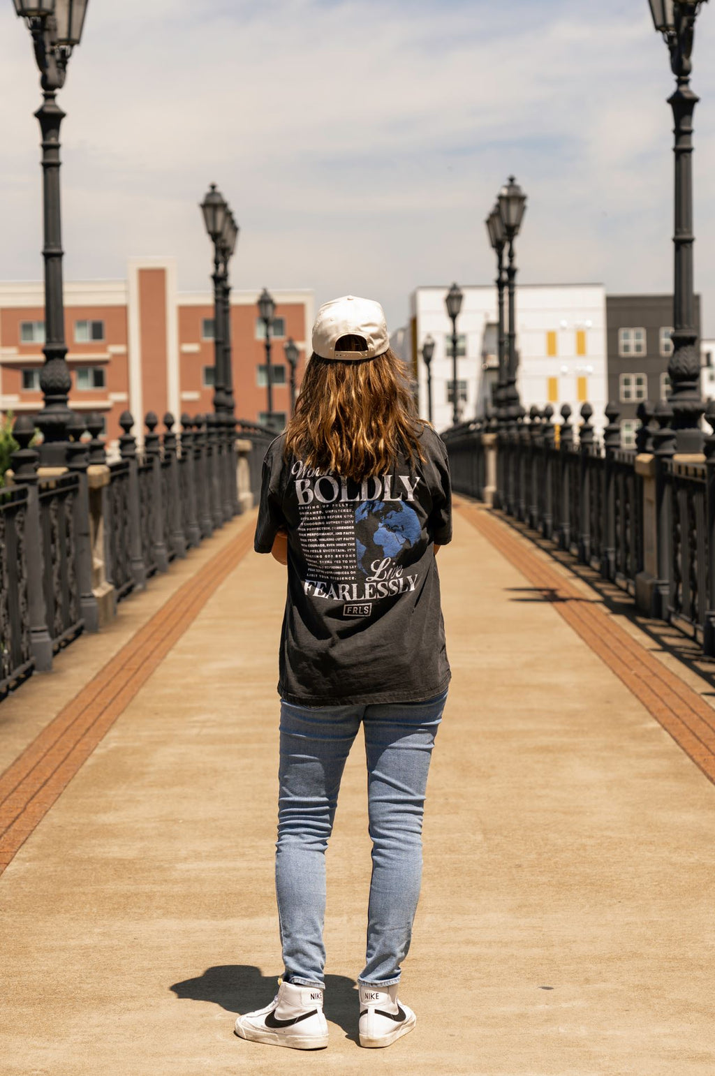 Worship Boldly Live Fearlessly Tee - Vintage Black